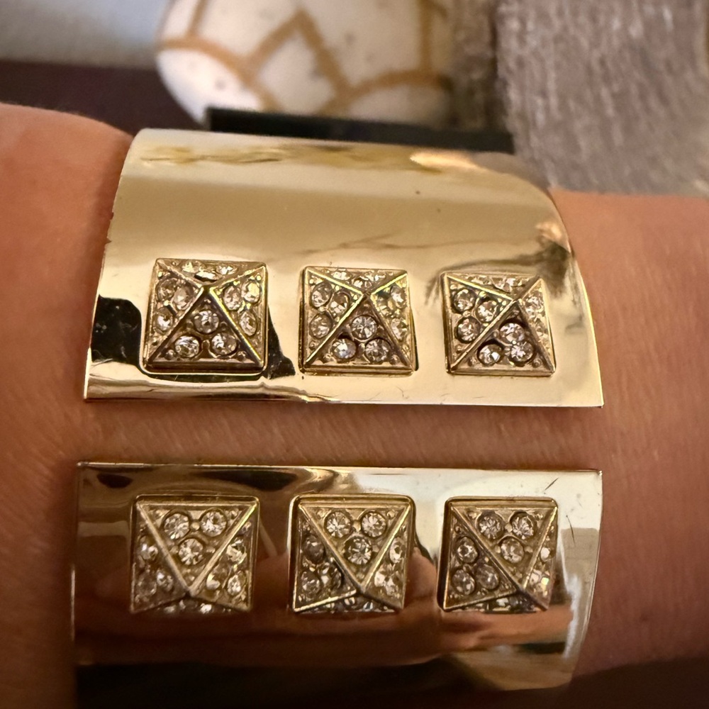 Victoria's Secret Gold and Black Cuff Bracelet